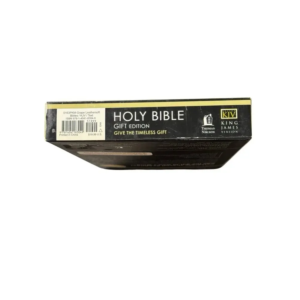 Thomas Nelson Holy Bible Gift Edition Purple Leather Soft Cover KJV